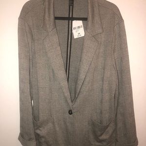 Black and white blazer